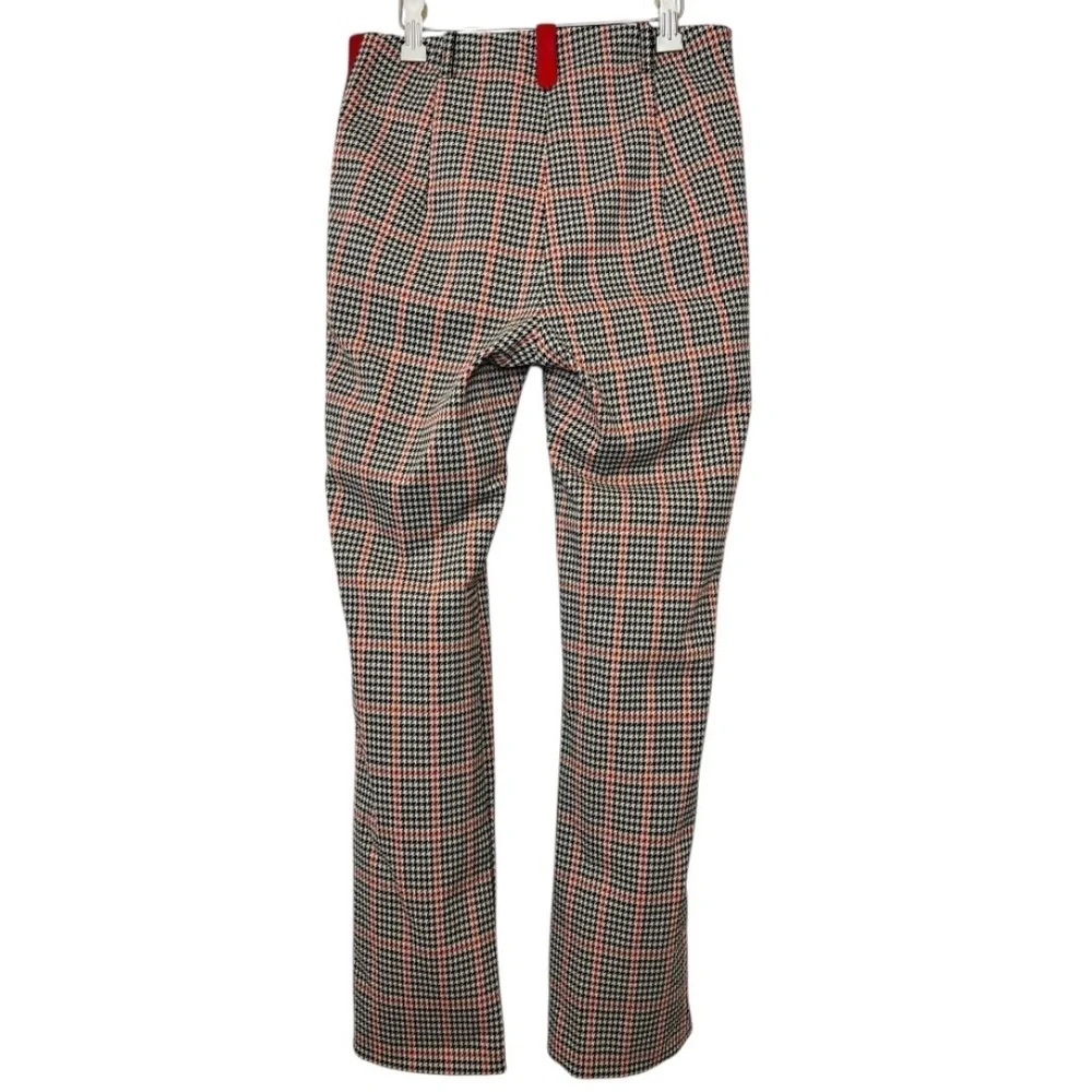 Marc Cain Women’s Houndstooth Pattern Dress Pants with Red Side Accents Size 4 - Picture 9 of 11
